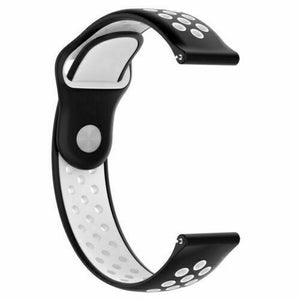 black and white Sports Strap for Huawei Watch GT2 46mm