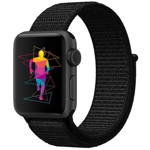 Black Nylon Apple Watch Strap