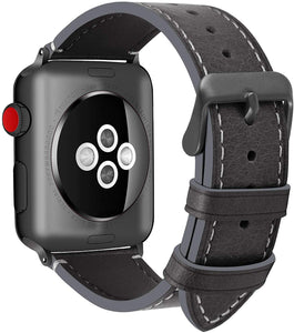 Dark Brown Leather Apple Watch Strap