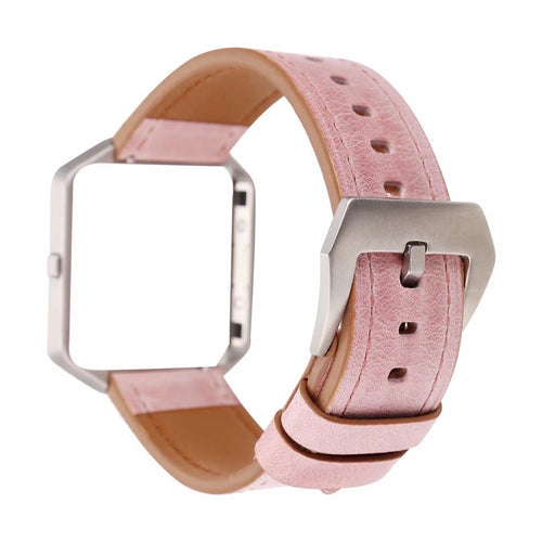  Light Pink Leather Strap for Fitbit Blaze 