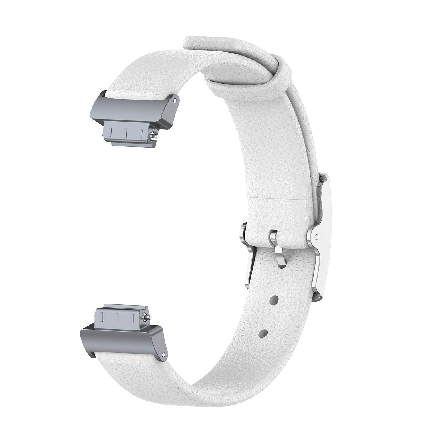 White Leather Fitbit Inspire 3 Strap – FitStrapsUK