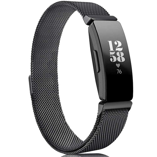 Black Metal Strap for Fitbit Inspire