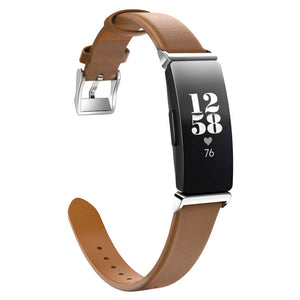 Brown Leather Strap for Fitbit Inspire HR