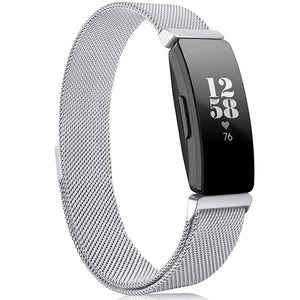 Silver Metal Strap for Fitbit Inspire HR