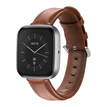 Brown Leather Band for Fitbit Versa 4