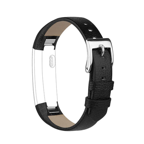 Black Leather Strap for Fitbit Alta