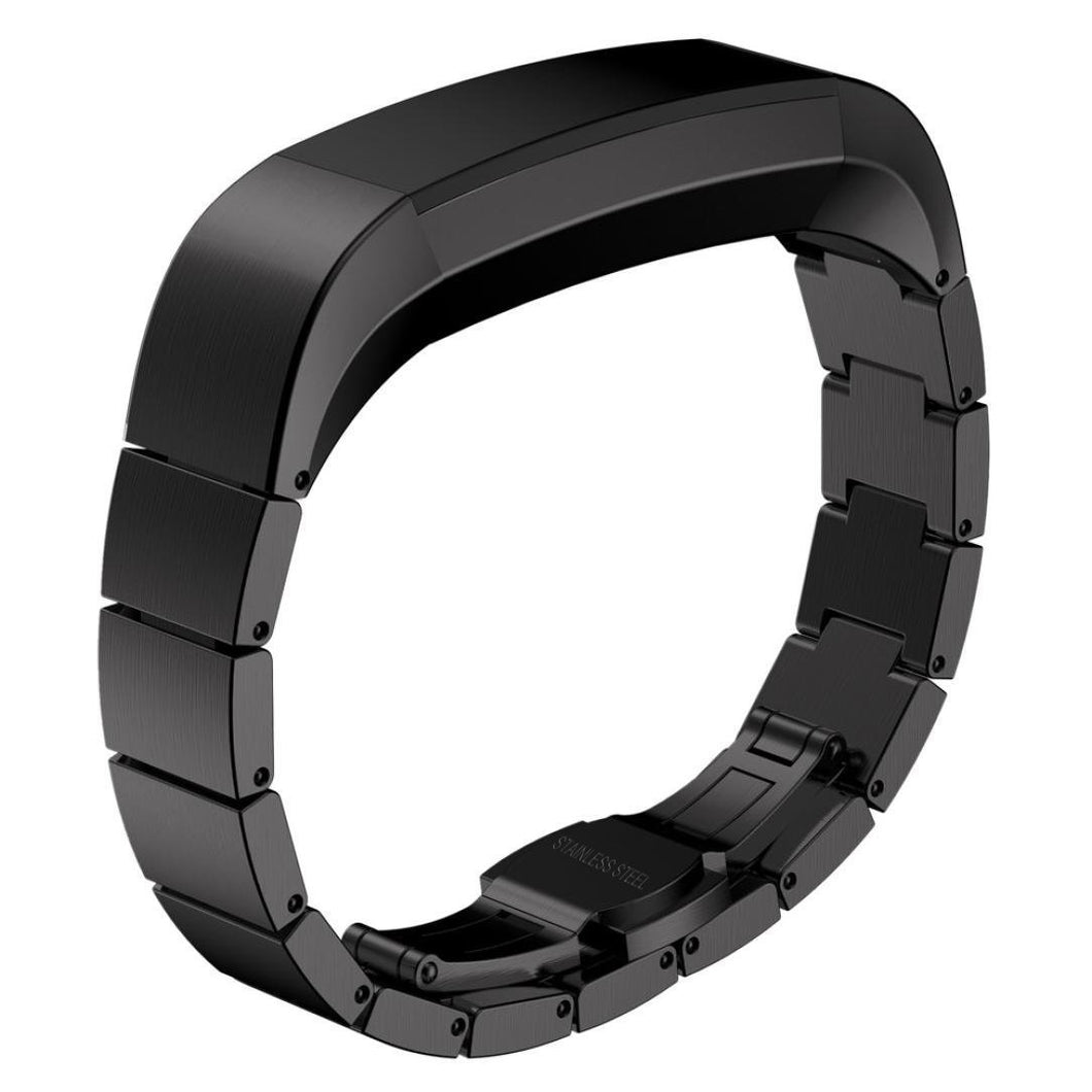 Black Stainless Steel Strap for Fitbit Alta HR 