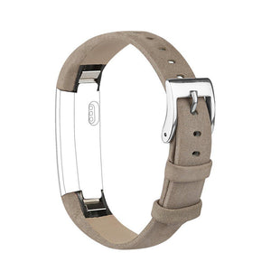 Matte Grey Leather Strap for Fitbit Alta HR