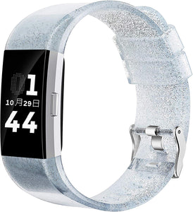 Silver Glitter Strap for Fitbit Charge 2