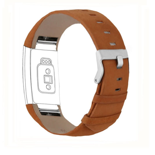 Matte Brown Leather Strap for Fitbit Charge 2  Â 