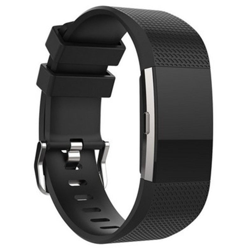 Black Strap for Fitbit Charge 2 FitStrapsUK