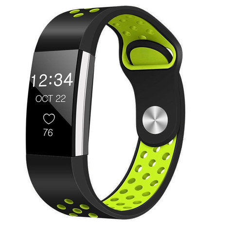 Black/Green Strap for Fitbit Charge 2