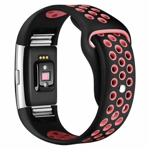 Black/Pink Strap for Fitbit Charge 2