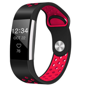 Black/Red Strap for Fitbit Charge 2