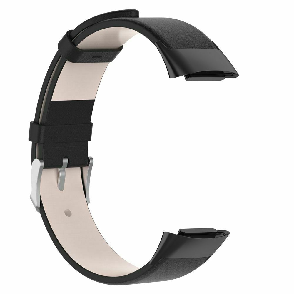 Black Leather Strap for Fitbit Charge 3