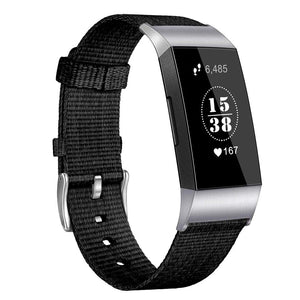 Black Nylon Strap for Fitbit Charge 3