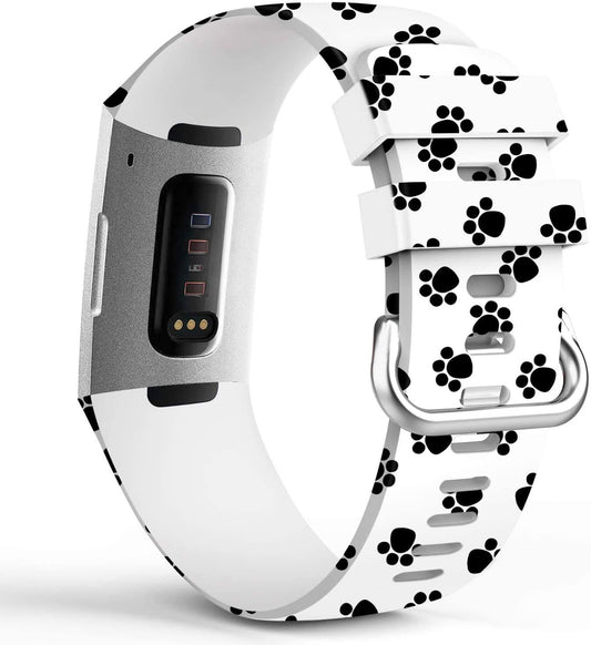 Dog Paw Pattern Strap for Fitbit Charge 3