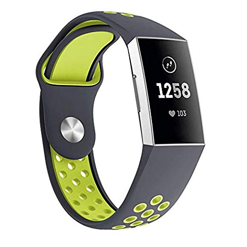 Black/Green Strap for Fitbit Charge 3