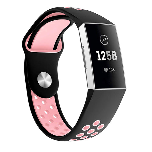Black/Pink Strap for Fitbit Charge 3