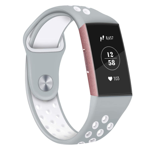 Grey/White Strap for Fitbit Charge 3