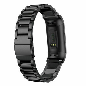 Black Stainless Steel Band for Fitbit Charge 3