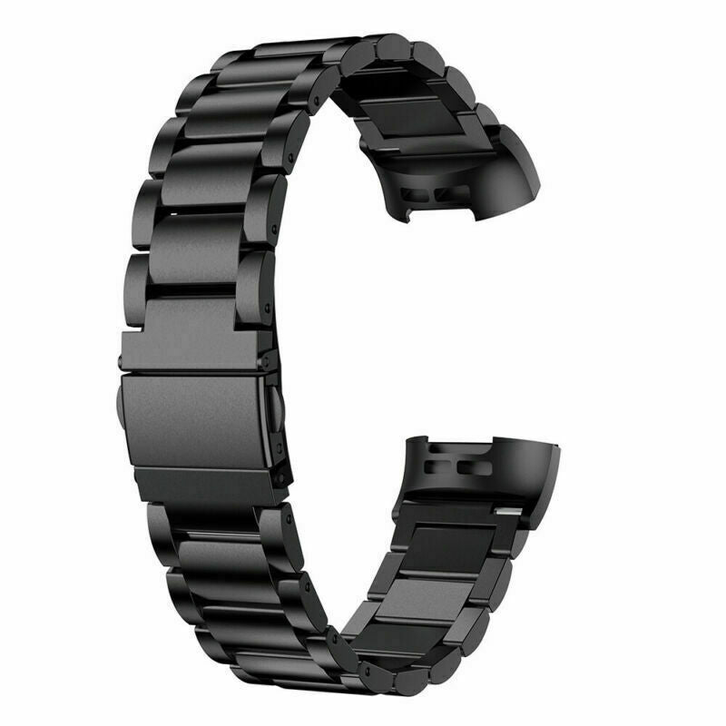 Black Stainless Steel Strap for Fitbit Charge 3