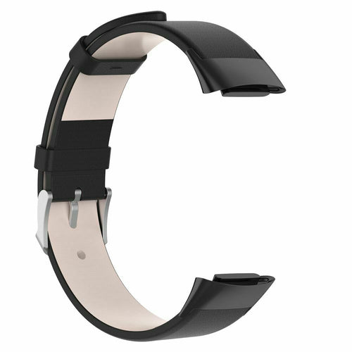 Leather Black Strap for Fitbit Charge 4