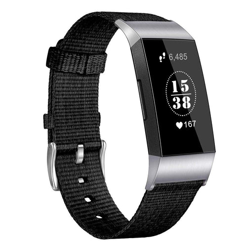 Black Nylon Strap for Fitbit Charge 4