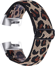 Leopard Print Nylon Elastic Band for Fitbit Charge 4