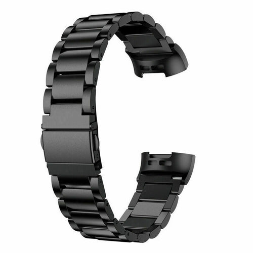 Black Stainless Steel Strap for Fitbit Charge 4