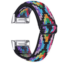 Multicoloured Zigzag Nylon Elastic Band for Fitbit Charge 5