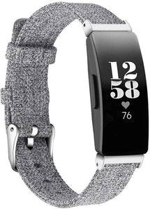 Light Grey Nylon Strap for Fitbit Inspire HR