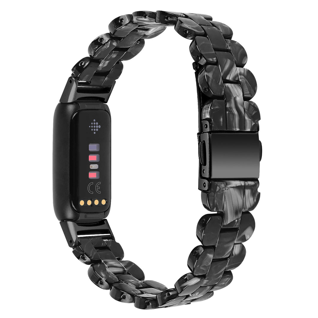 Black Pearl Resin Strap for Fitbit Luxe