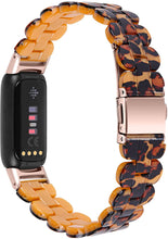 Leopard Print Resin Strap for Fitbit Luxe 
