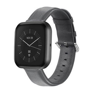 Grey Leather Strap for Fitbit Sense