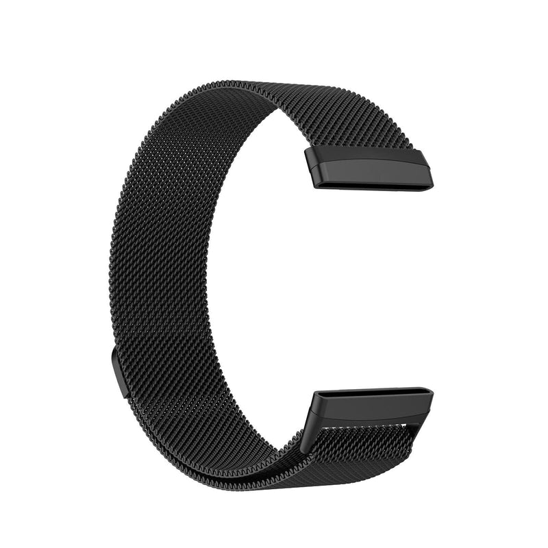 HEMOBLLO Resin Wristband For Fitbit Versa 3 & Sense | Metal Business Bracelet Strap Replacement