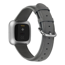 Grey Leather Band for Fitbit Sense 2