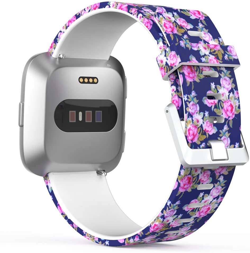 Red Rose Pattern Strap for Fitbit Sense 2