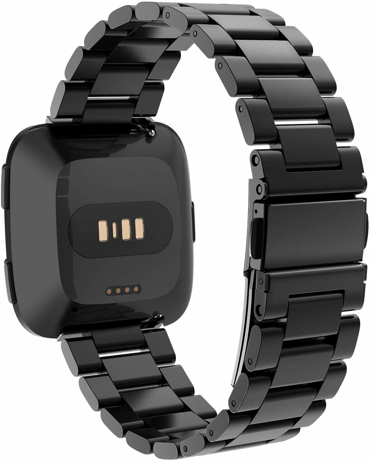 Black Stainless Steel Band for Fitbit Versa