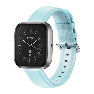 Mint Leather Strap for Fitbit Versa 3