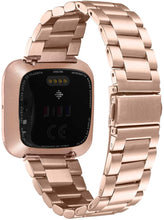 Rose Gold Stainless Steel Band for Fitbit Versa Lite