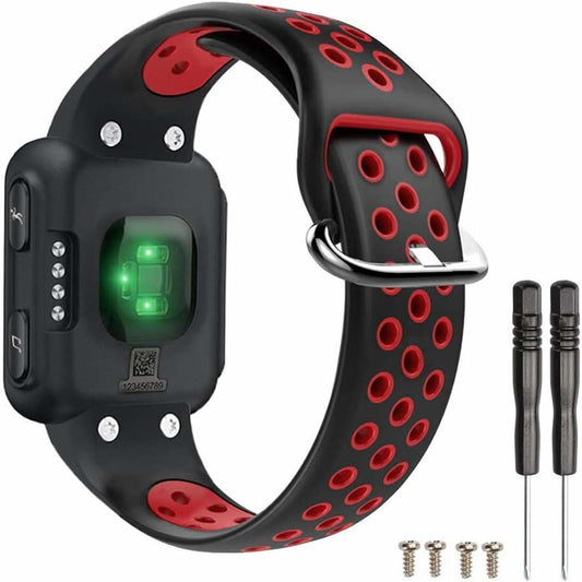 Black/Red Garmin Forerunner 30 Strap