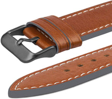 Light Brown Leather Apple Watch Band
