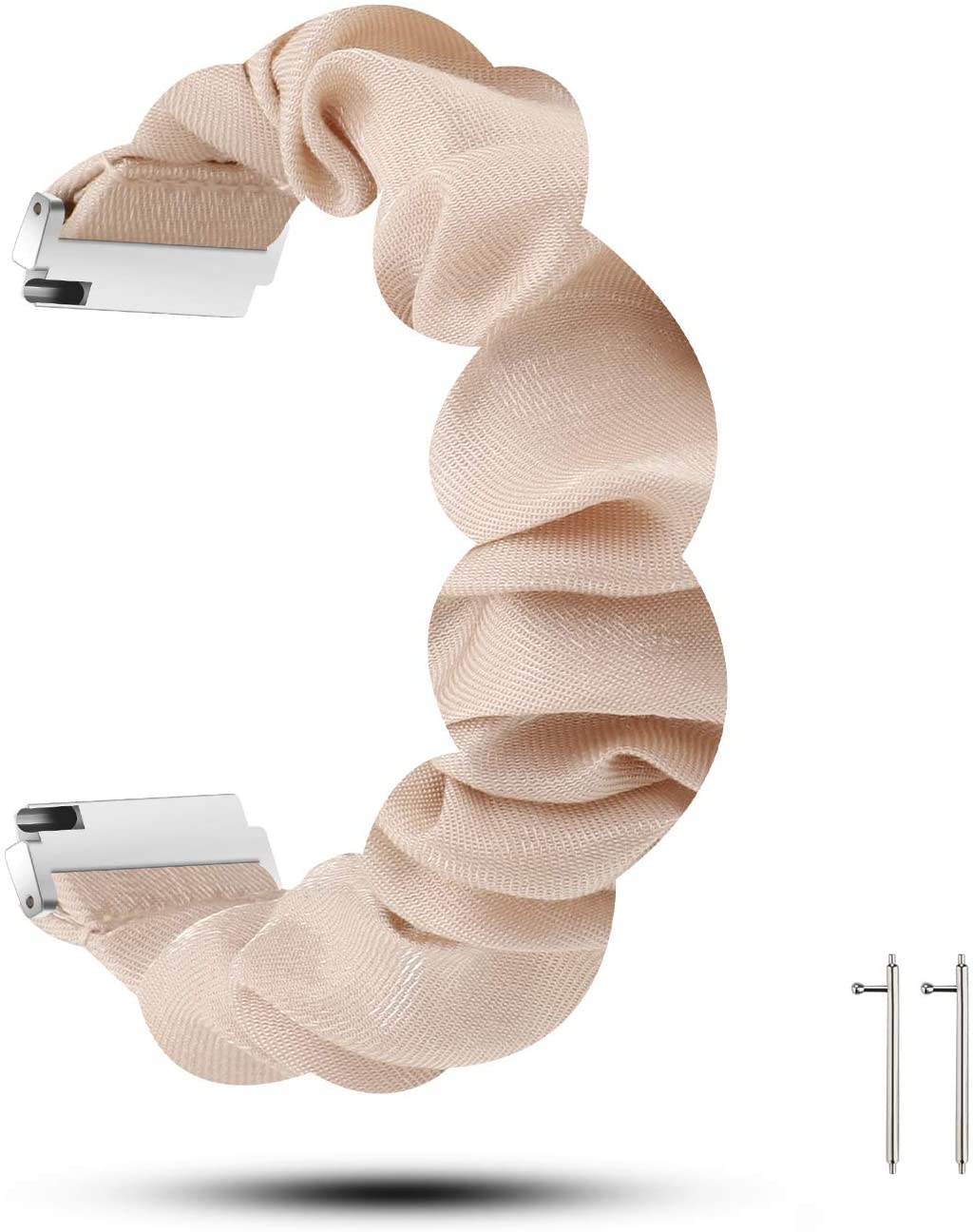 Beige Pink Scrunchie Strap for Fitbit Charge 4
