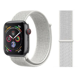 White Nylon Apple Watch Strap