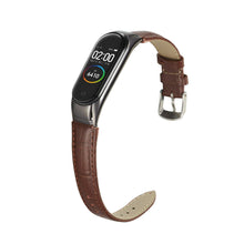 Brown Leather Strap for Xiaomi Mi Band 3/4