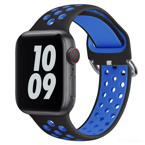 Black/Blue Apple Watch Sport Band