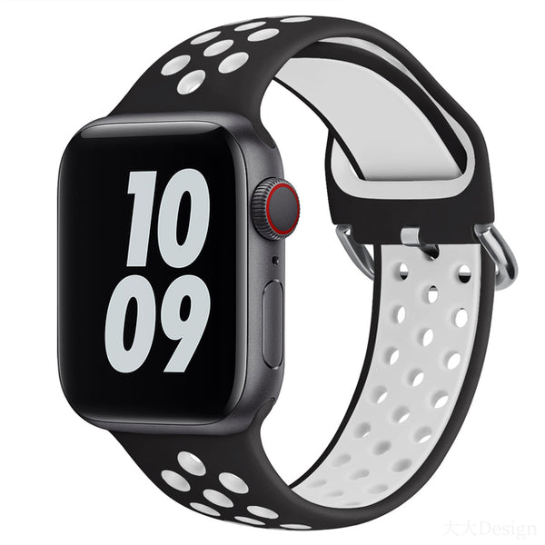 Black White Apple Watch Sport Band