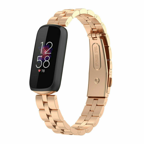 Rose Gold Stainless Steel Strap for Fitbit Luxe