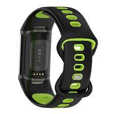 Black/Green Strap for Fitbit Charge 5